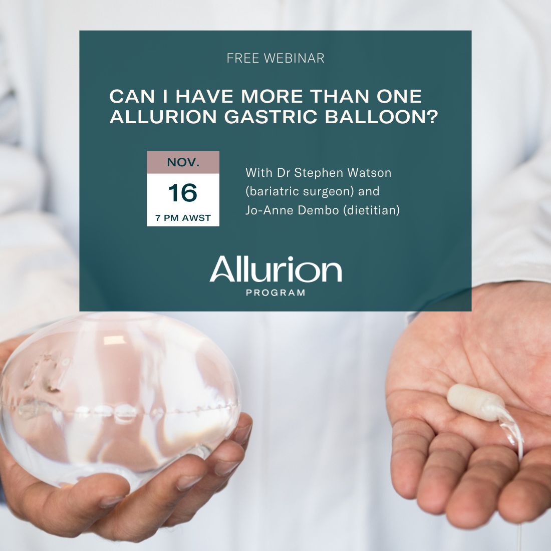 Image Webinar Program Allurion Gastric Balloon 16 November 2023